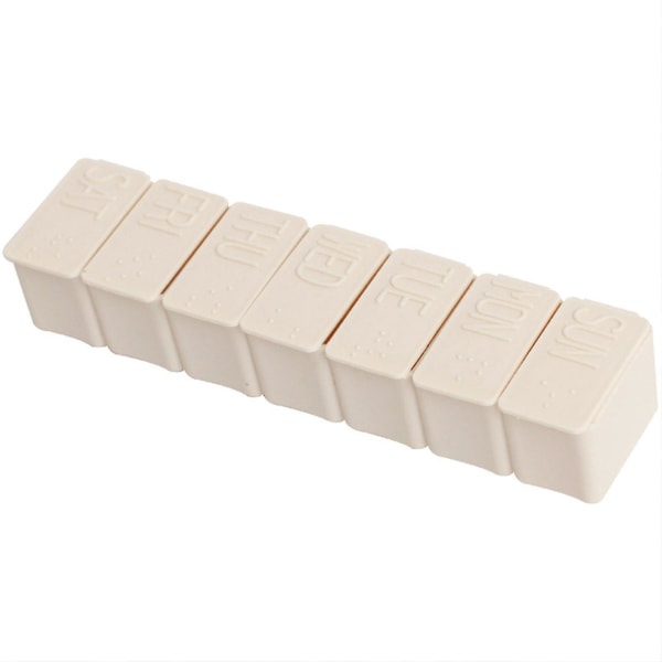 2 stk 7 dagers tablettdispenser Pilleboksholder Ukentlig oppbevaring bærbar beholderveske