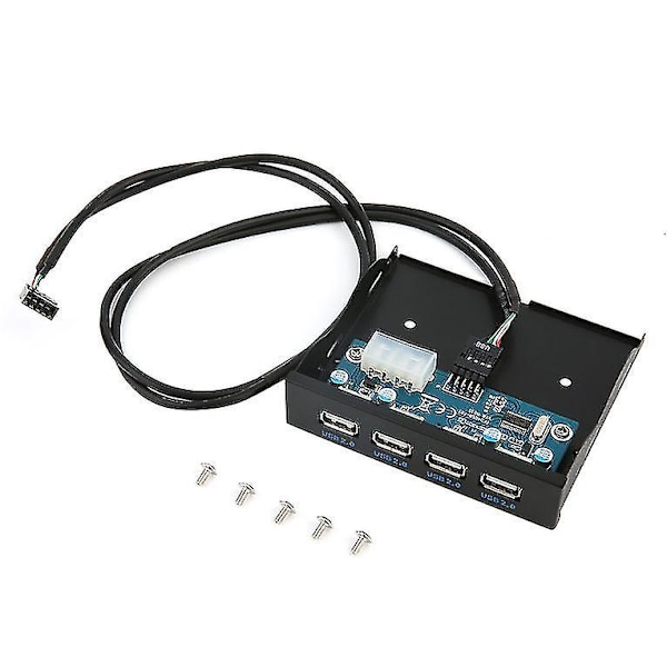 3,5 tommers floppy frontpanel 4-ports USB-utvidelsesadapter