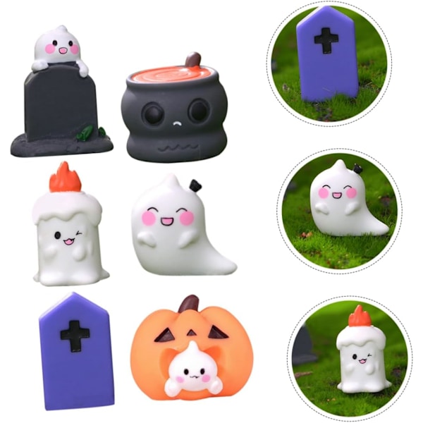 1 Sett Halloween Halloween Pynt Lite Hus Dekor Miniatyr Trebro