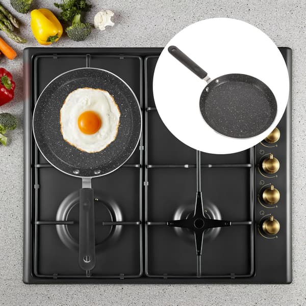Non-Stick Stekepanne Aluminiumlegering Panne Varmeisolasjon Sterk Flat Design med Håndtak