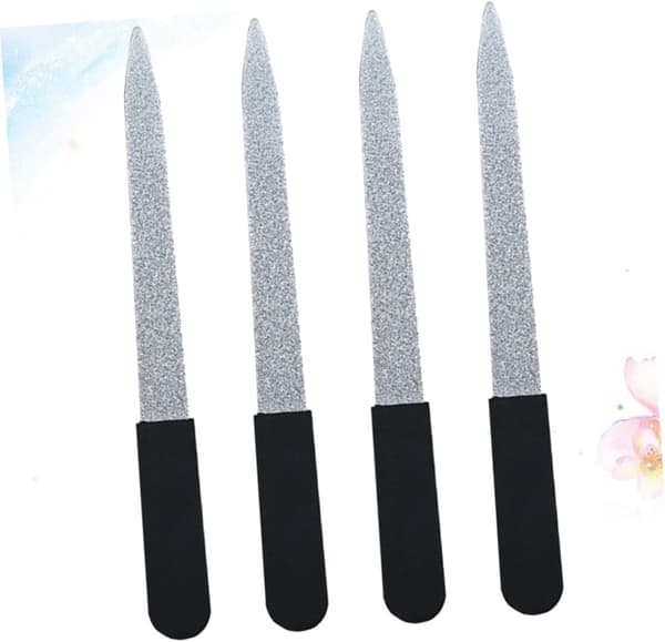 4 stk. negletilbehørssæt neglefile i rustfrit stål til kunst og manicure