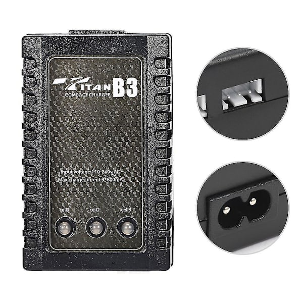 7.4V 11.1V Li-polymer Batterilader 2S 3S til RC Lipo AEG