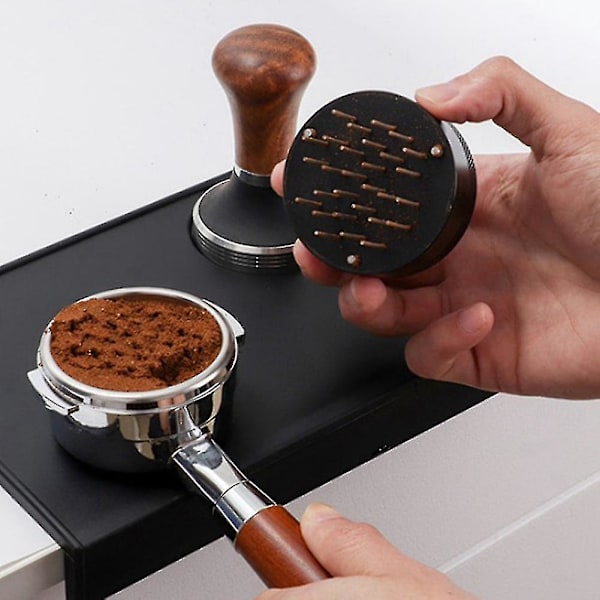 Kaffepulver nål, 58mm Lös Pulvermaskin Kaffe Tallpulver Nål Med Bas Kaffe Han