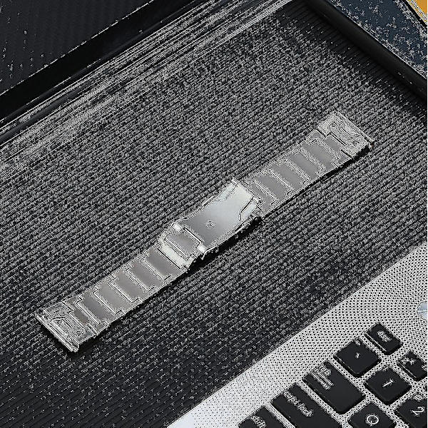 Urrem til Garmin Tactix 7 Pro/fenix 7x/6x Pro, 26mm 5-leds titanium stål urrem Silver