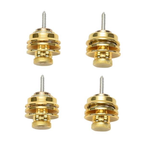 4-pack Gitarrremspänne Gitarrbältespänne Knapptråd - Guld