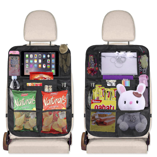 Sort Bil Bagsædearrangør Med Touchscreen Tablet Holder