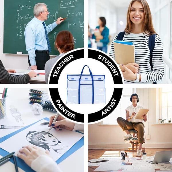 Opslagstavle Opbevaringstaske Organizer til Plakatkarton Studenter Stor PVC Multi-Purpose Beskytter