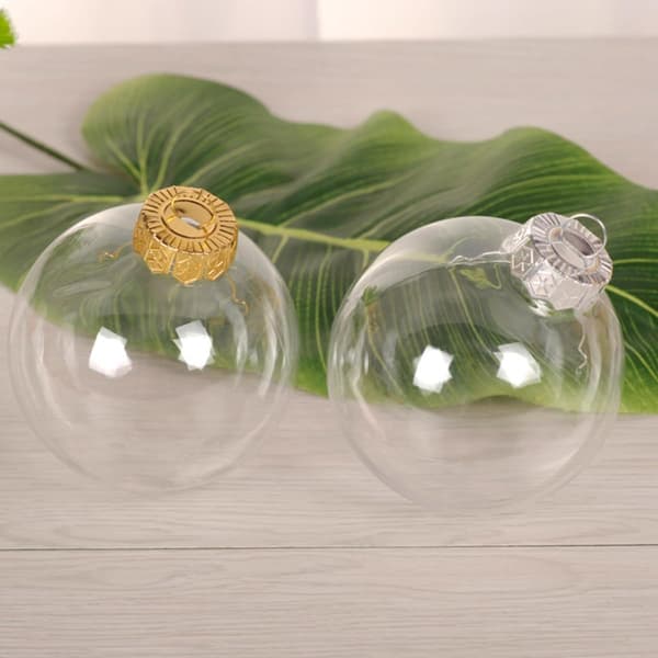 12 stk. fyllbare julekulepynt 6 cm DIY hengende kuler til juletrepynt