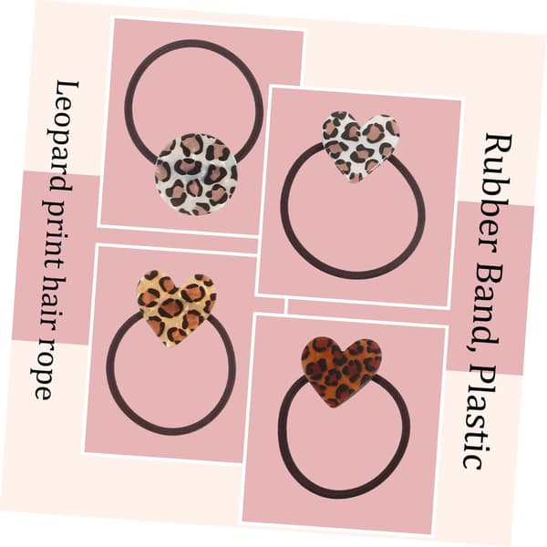 12 stk. Leopard Hårbånd Elastiske Hårelastikker til Kvinder Leopardprint til Hestehaler Assorteret stil
