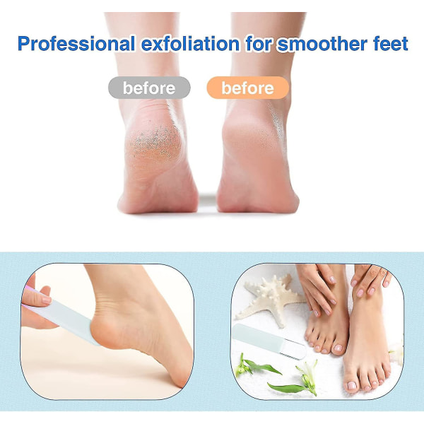 Glasfodfil Foot Callus Remover Dead Skin Remover Glasneglefil hård hud