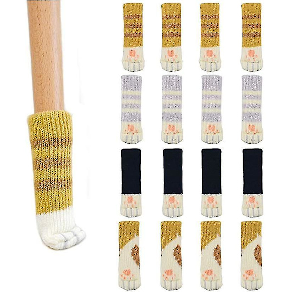 16 st Stolsstrumpor Bordbensdynor Söta Kattpåtassar Design