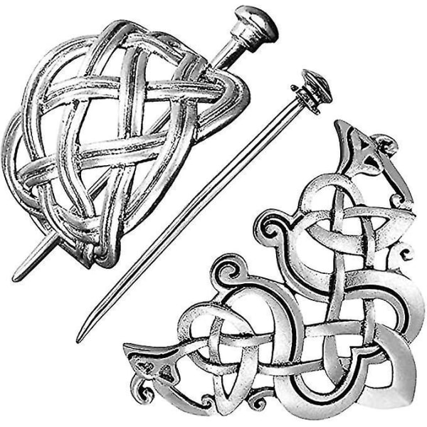 Hårpinnar Vintage Metall 2st Hårklämmor Silver