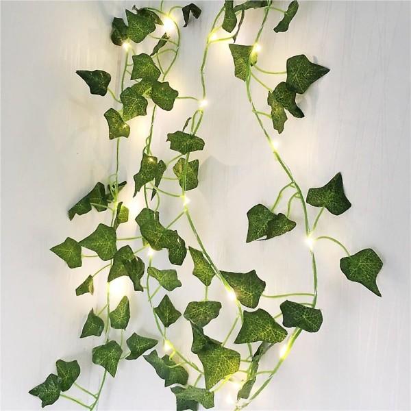 4st 2m konstgjord murgrönagirland Fake Plants Led Fairy String Light