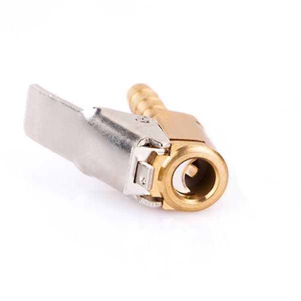 Bil Luftpump Adapter Koppar 6mm Clip-on Munstycke Adapter (4st, Guld)