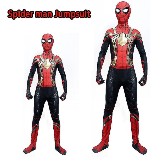 Spider-man: No Way Home Jumpsuit Zentai Bodysuit Børn Drenge Fancy Up Performance kostume 7-9 Years