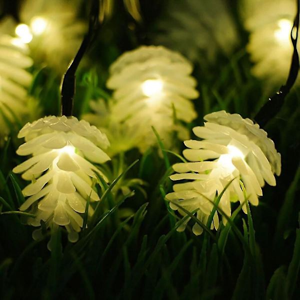 Solcellslampa för utomhus 6m 30leds Tallkotte Vattentät Fairy