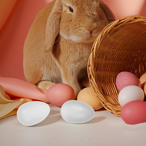 100 stk. hvite 50 mm isopor egg til påskehåndverk DIY-maling glatte kunstige eggkuler