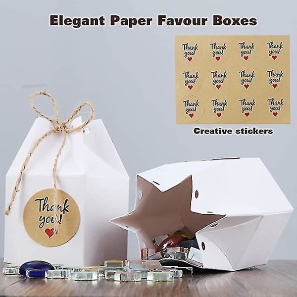 50 kpl Hexagon Paperi karkkirasiat Wedding Favor DIY Party