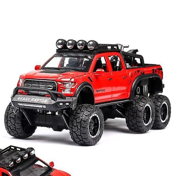 1:32 Raptor F150 Big Wheel Alloy Diecasts Toy Car Model With Sound/light/pull-back Car Toys