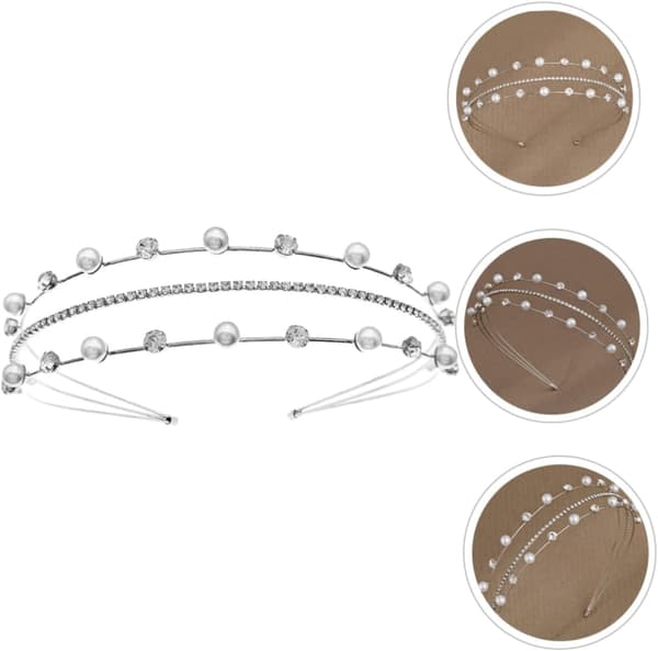 Rhinestone Pandebånd Brude Hårtilbehør Elegant Multi Bryllupshårbånd