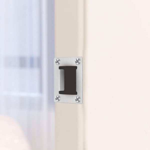 6 stk. dørslagplater i rustfritt stål, store firkantede deadbolt-deksler 22 mm