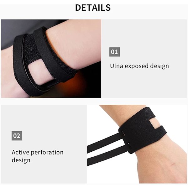 Sportarmband för handleden, U-formad, justerbar, för att förhindra stukningar