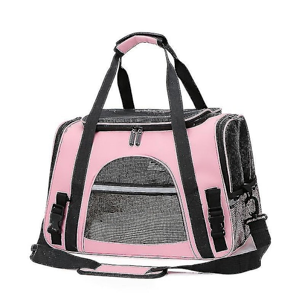 Håndveske for kjæledyr, bæresele for katt, pustende skulderveske for kjæledyr, reiseveske for utgående kjæledyr Pink