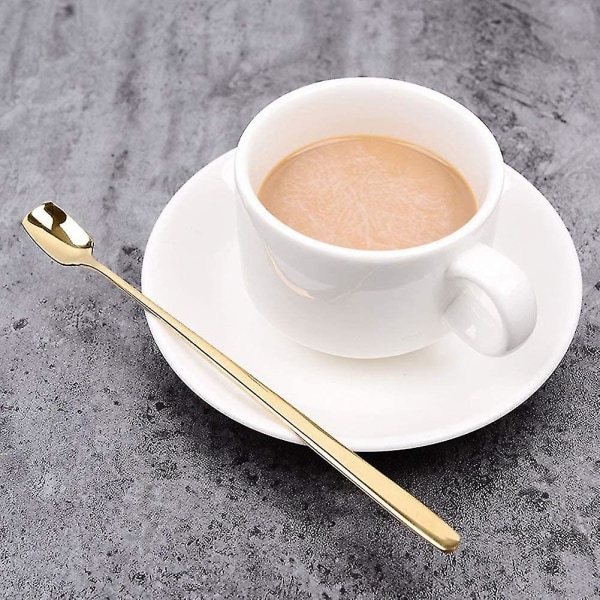 Kaffeskjeer Dessertsskjeer/lang håndtak Rustfritt stål Cocktailrør Gave
