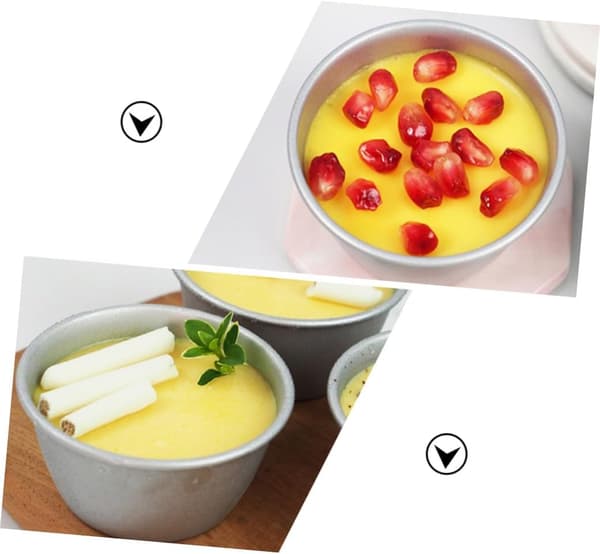 6 stk. æggetærteforme Bageforme 8,9x8,9x6,3 cm aluminiumslegering non-stick