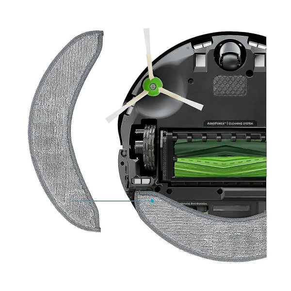 6-pakks Erstatningsmoppputer for Combo J7+ Robotstøvsuger, Gjenbrukbare Mikrofiber Moppputer Tilbehør