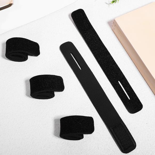 5 stk. elastiske fiskestangbelter, justerbart elastisk stoff og gummimateriale