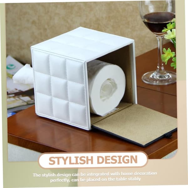 Læder Tissue Etui Tissue Box Holder til Bil Armlæn Cube Box Cover Holder