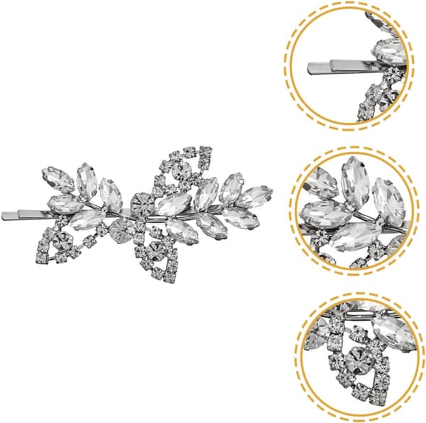 4 stk hårspenner for kvinner Rhinestones Side Hårnål Blader Design Hårtilbehør