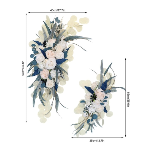 Bryllupsbueblomstersett 2023, 2 stk, rustikk blomsterdekor