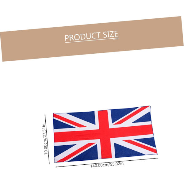 Matkailu Pyyhe Union Jack -kuvio Pieni Rantapyyhe Nopeasti Kuivuva Kompakti Kesään