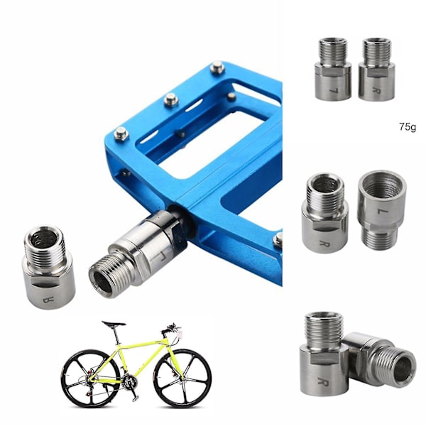 Cykelpedaladapter Vänster Höger Anti-korrosion Cykelpedalförlängare Titanium