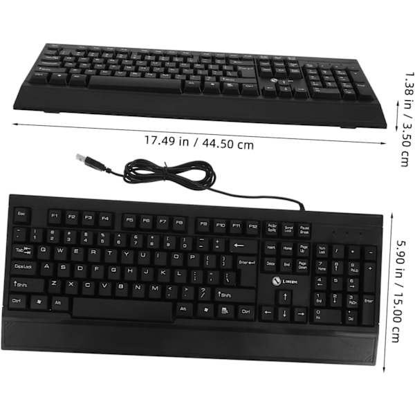 Gaming Tangentbord och Mus Set USB Kabelanslutet Vattentätt Tangentbord Ergonomiskt