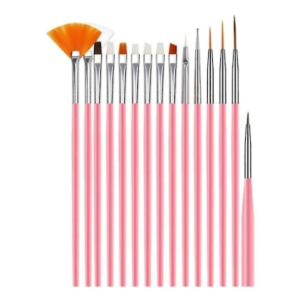 Professionelle Pensler til Håndmalede Negle, Nail Art Pen Sæt 15 stk.