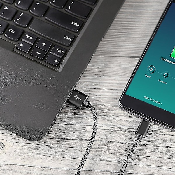 Universal Micro USB-laddare Flätad Kabel Sladd MicroUSB Typ B