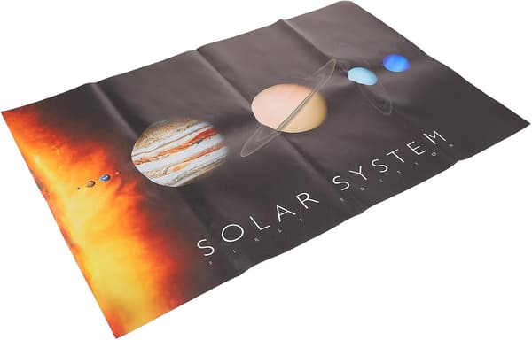 Solsystemet Pedagogisk Plakat 40x60cm Lerretstrykk Planeter Kart