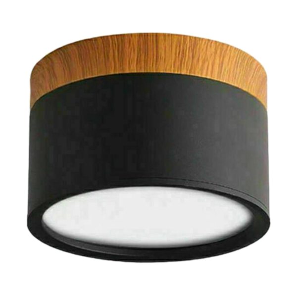 LED Taklampe Varmt Hvit Nedlys For Stue Gang Svart 1stk