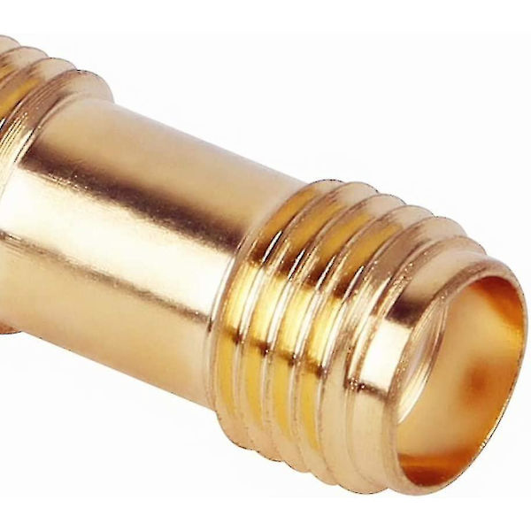 RF Koaksial Adapter Stikkontakt SMA Koaksial Jack Stikkontakt SMA Hun til SMA Hun (guld) 3 stk