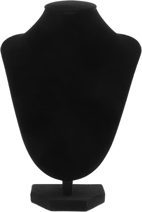 Halsband Displayställ Elegant Svart Sammet V-format med Justerbar Höjd och Mångsidig Design
