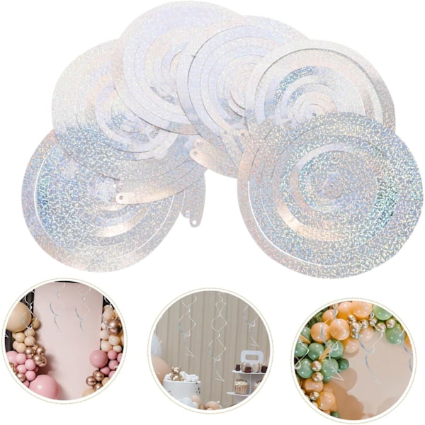 Iridescent Dobbelt Spiral Streamers Bryllupsfest Spiral Guirlander Loftdekoration