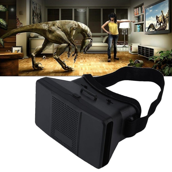 Svart 3d Virtual Reality Vr Brillehodemontert 4-6 tommers mobiltelefon