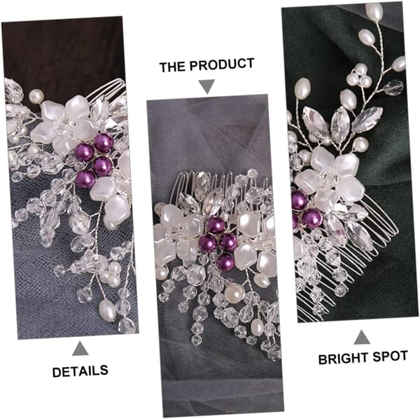 Elegant brudeblomst hårkam for kvinner hårtilbehør til brudepike bryllupspynt