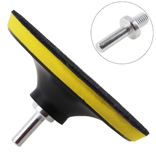 5 tums slipskiva slipande rulllåsskaft för elektrisk slipmaskin (svart + gul) (10 st)