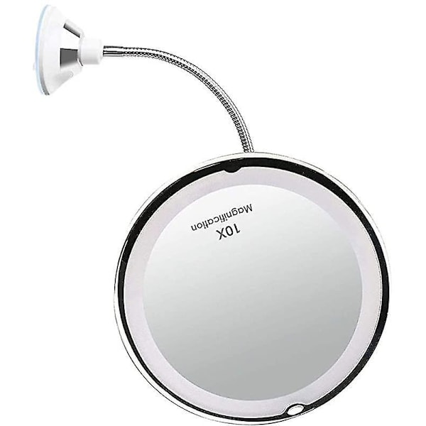 Joustava 20 cm 10x Suurennuspeili LED-valolla