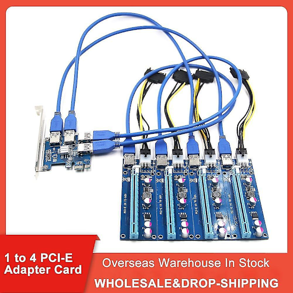 Nytt PCI-E 1 till 4 PCI Express 16x kort
