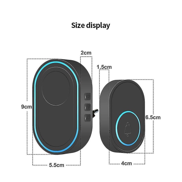 Hjem Velkommen Dørklokke Trådløs Dørklokkeknap 38 Lyde